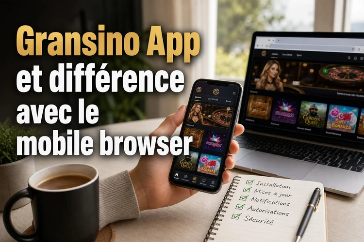 Gransino App et différence avec le mobile browser